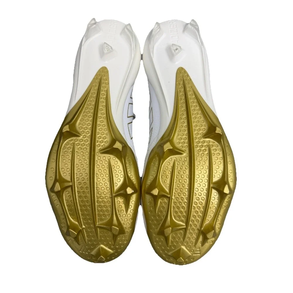 Adidas Men's Adizero Electric White Gold Metallic Cleats Shoes JH6254‎ Size 13